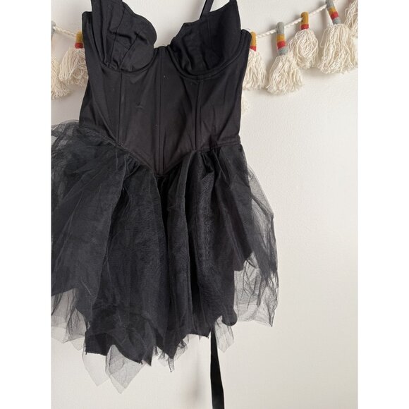 Dolls Kill Widow Corset Fleeting Optimism Black Dress Goth Fairy Grunge Goth XXS - Picture 10 of 12